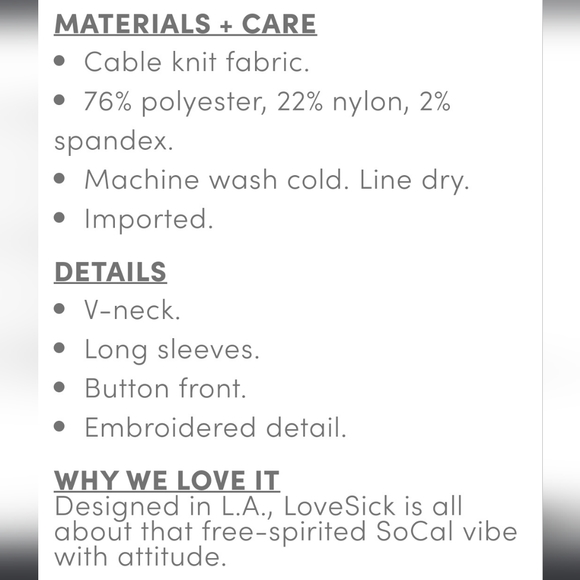 💔Lovesick Embroidered Cardigan - Picture 6 of 9